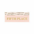 Fifth Place Award Ribbon w/ Gold Foil Print (4"x1 5/8")